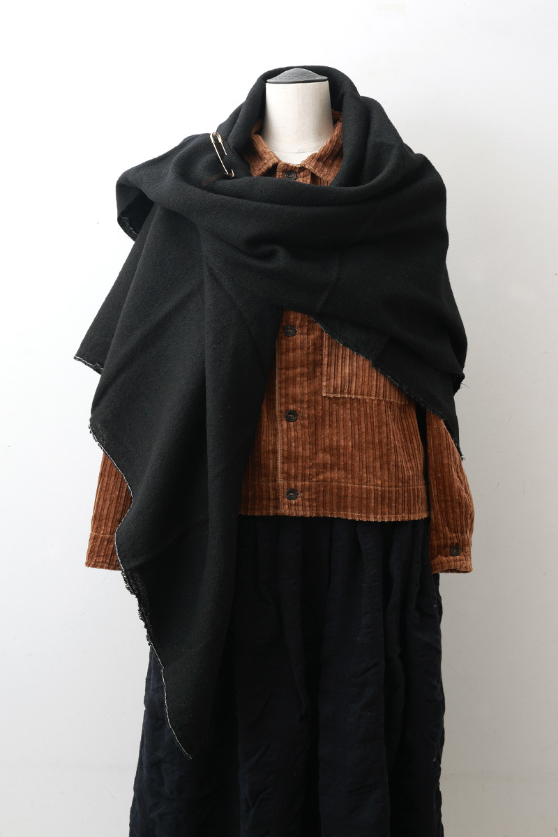 Honnet オネット Wide Stole C/W Washed Twill