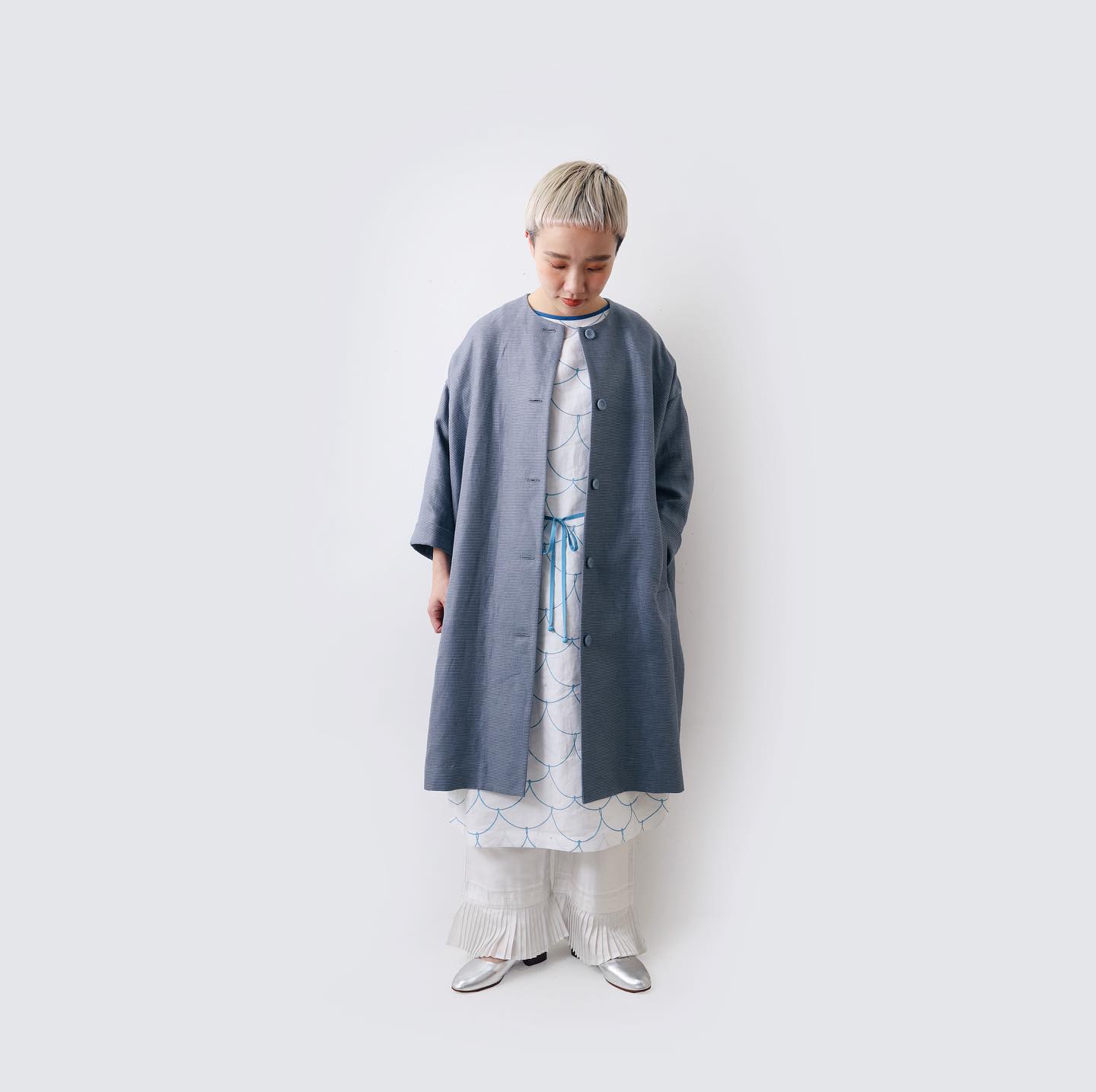 BUNON Khadi Silk Hem Tuck Pants