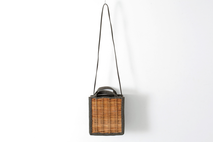 ebagos エバゴス キャンバス・かご袋ショルダー