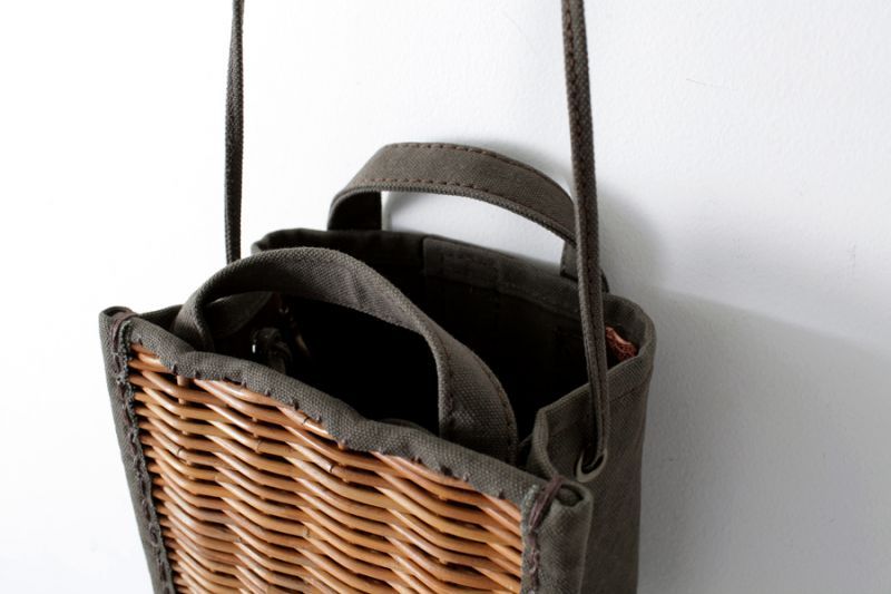 ebagos エバゴス キャンバス・かご袋ショルダー