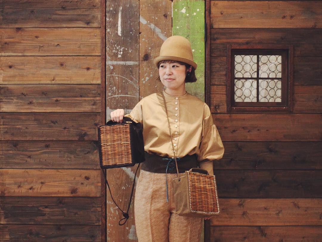 ebagos エバゴス キャンバス・カゴ袋ショルダー