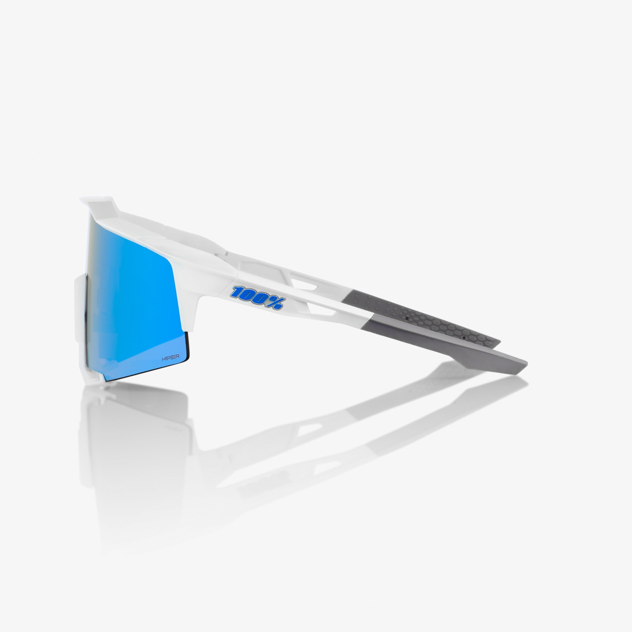 SPEEDCRAFT - Matte White - HiPER Blue Multilayer Mirror Lens – 100%