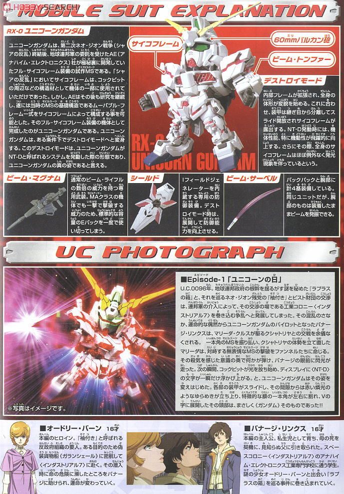 ユニコーンガンダム (SD) (ガンプラ) - ホビーサーチ ガンプラ他