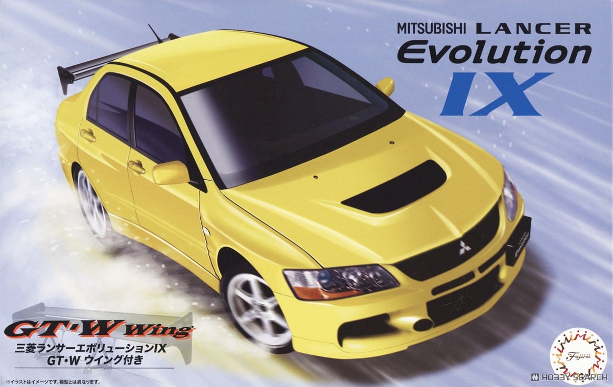 三菱ランサーエボリューションIX GSR (GT・Wウィング付き) (プラモデル