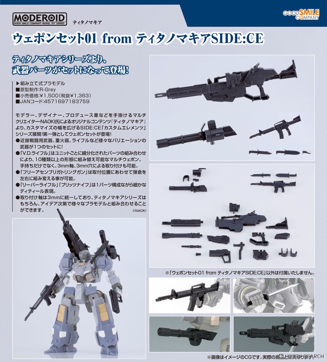 MODEROID ウェポンセット01 from ティタノマキアSIDE:CE (プラモデル