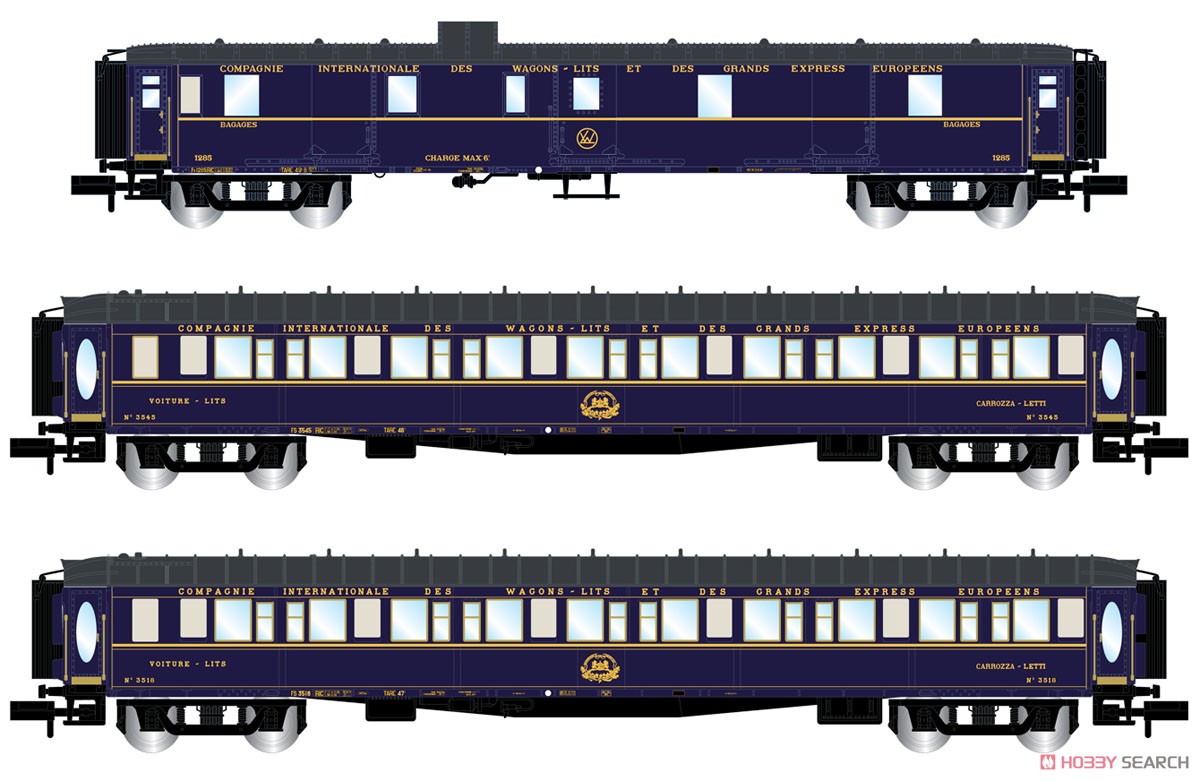CIWL, 3-unit pack `Train Bleu`, set 1/2 (fourgon + 2x Lx), ep.III