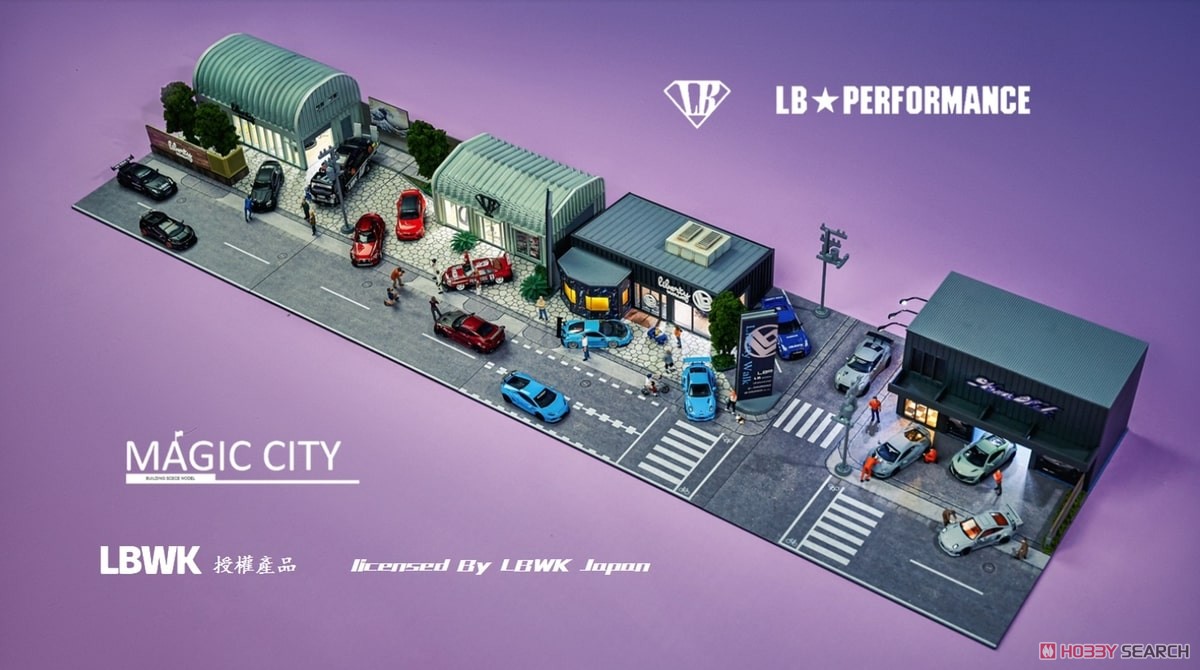 LBWK ジオラマ (LEDライト付属) ガレージ (ミニカー) - ホビーサーチ