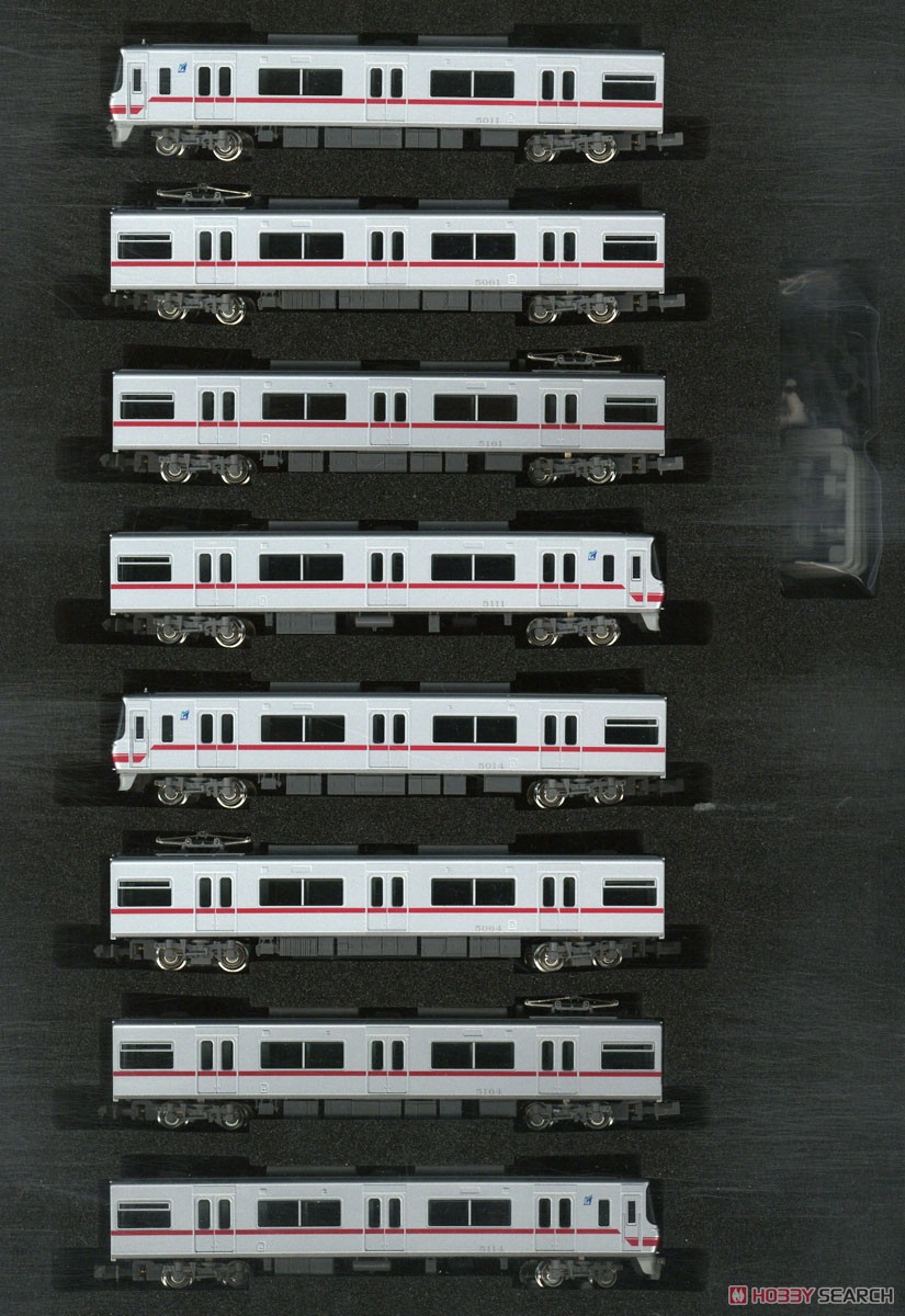 名鉄 5000系 (ボルスタレス台車編成・標識灯点灯) 8両編成セット (動力