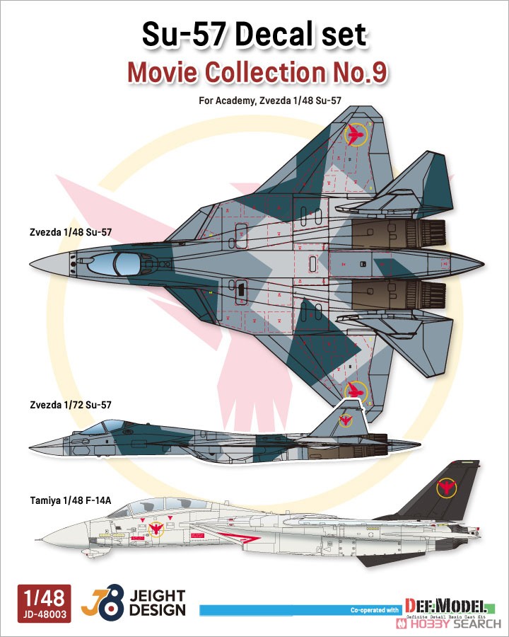 現用 ロシア Su-57 & F-14 デカールセット ムービーコレクション No.9