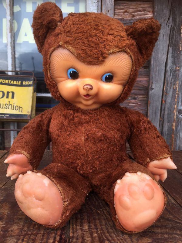 Vintage Gund Rubber Face Doll Boopsy Growler Bear (AL3079