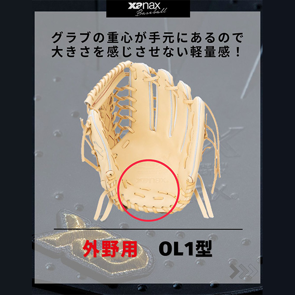 野球 硬式グローブ 外野手用 ザナックス トラストエックス 右投用 左投