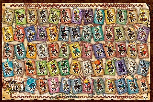 モンスターハンター」シリーズのキャラクター達がジグゾーパズルで登場