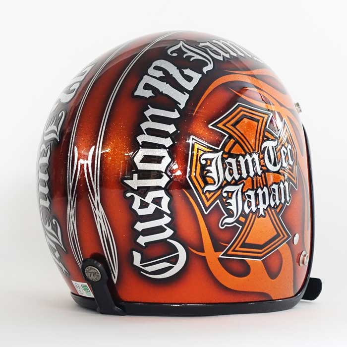IP-5004 New クロス ラメベース オレンジ | ジェットヘルメット