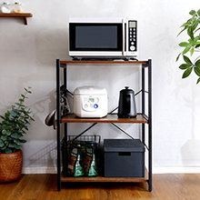 使いやすいさと安心の耐荷重 ヴィンテージゴミ箱上レンジラック ハイ