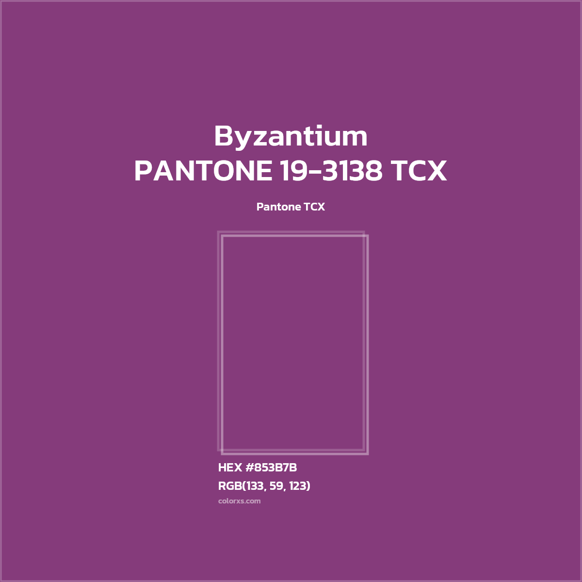 About PANTONE 19-3138 TCX - Byzantium Color - Color codes