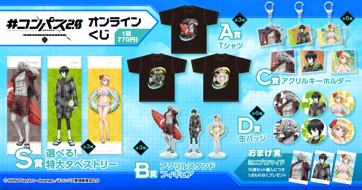 TVアニメ「#コンパス2.0 戦闘摂理解析システム」がくじ引き堂に登場