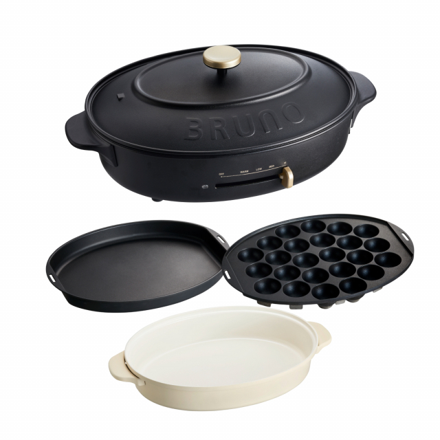 BRUNO(ブルーノ)オーバルホットプレート ブラック[BOE053-BK] [CONCENT