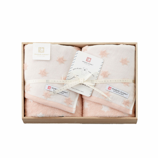 今治謹製 ファーストタオル 木箱入り タオルセット(フェイスタオル2枚