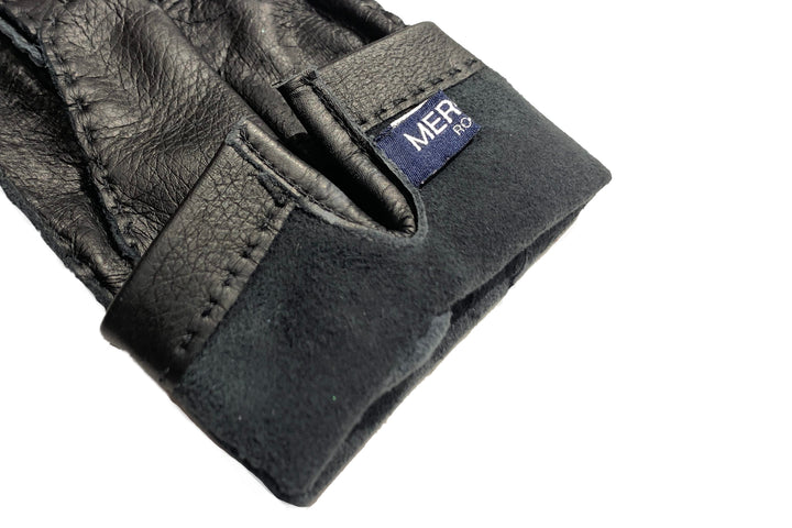 メローラ メンズ手袋◇ディアスキン◇ブラック/NERO《ノーライニング