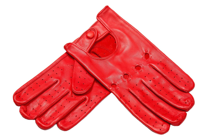 メローラ メンズ手袋◇ナパレザードライビンググローブ◇レッド/ROSSO