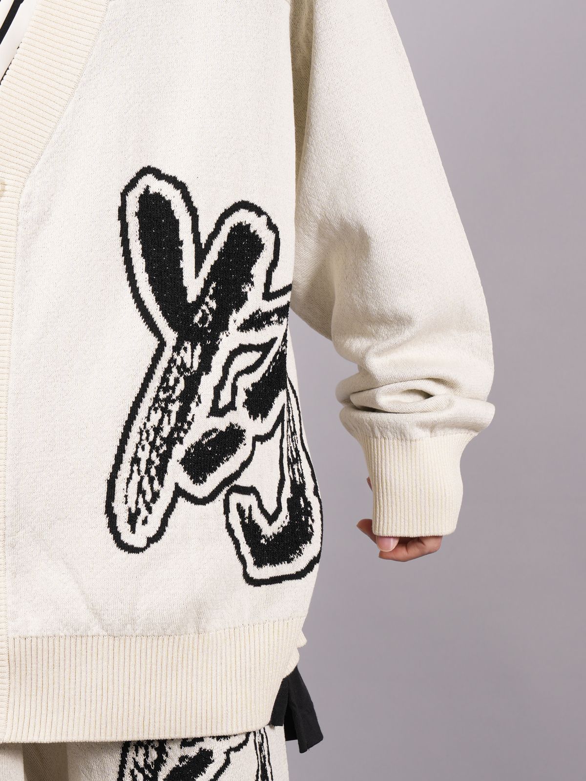 Y-3 - LOGO KNIT CARDIGAN / ロゴ ニット カーディガン (オフホワイト
