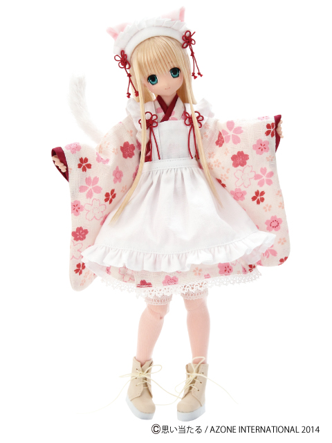 POC312【1/6サイズドール用】PNSねこミミ和装メイドset ～撫子桜