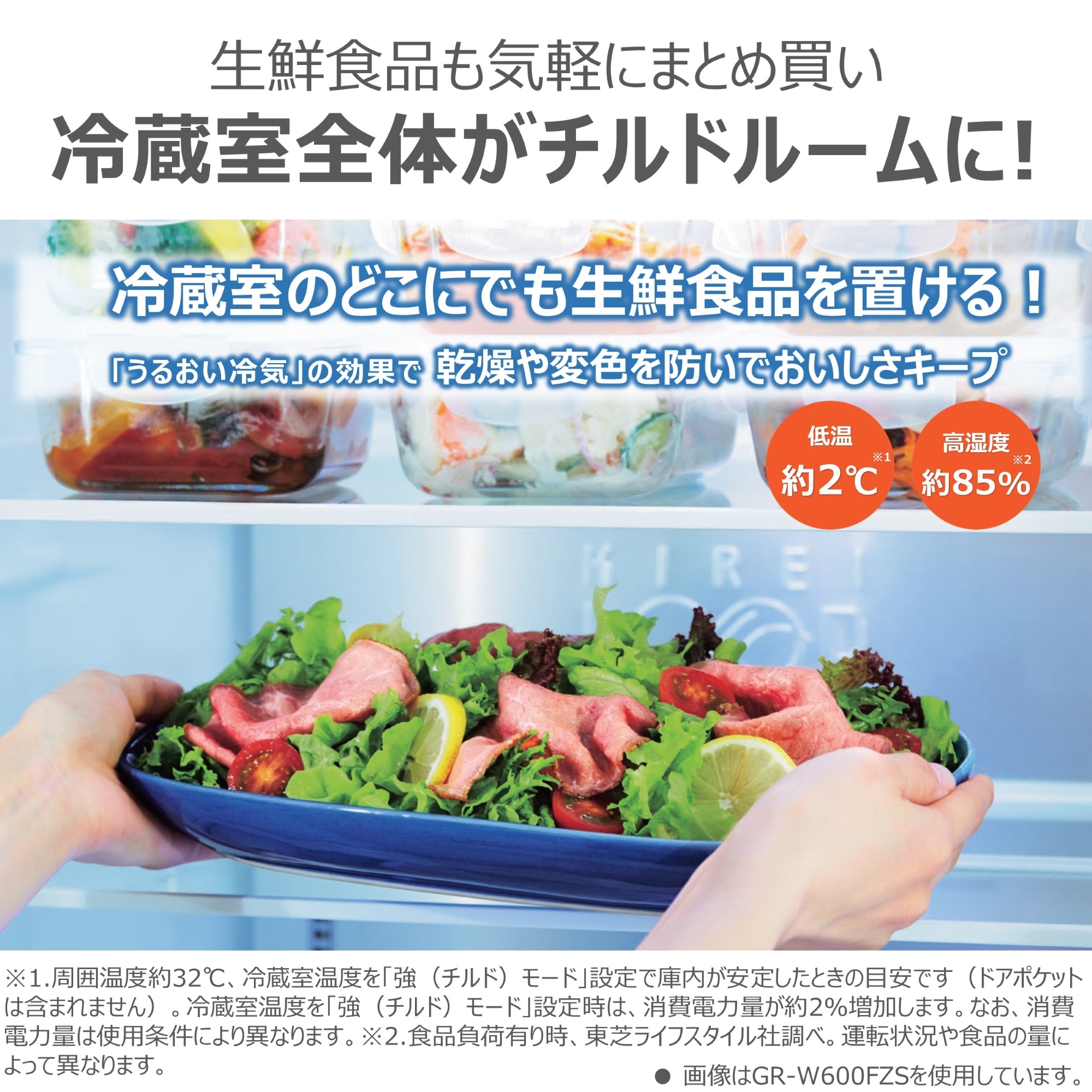 東芝 551L 冷蔵庫 GR-Y550FZ UC | Costco Japan