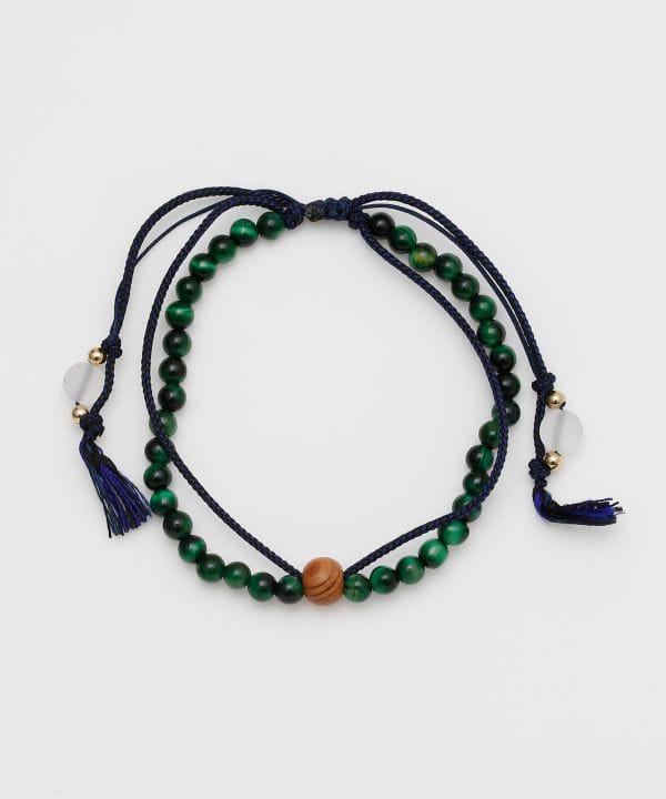 紺紐緑虎目4mmブレスレット(GREEN TG): 『岩座(いわくら)』公式通販