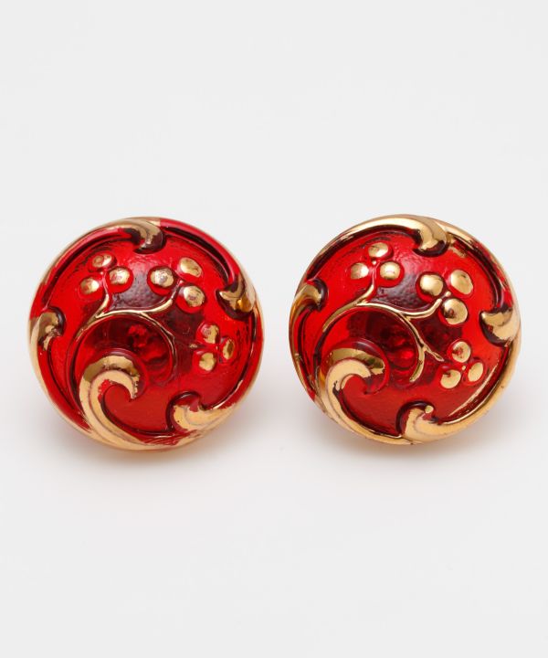 チェコガラスソレピアス（L）(BLUE FLOWER): 『欧州航路』