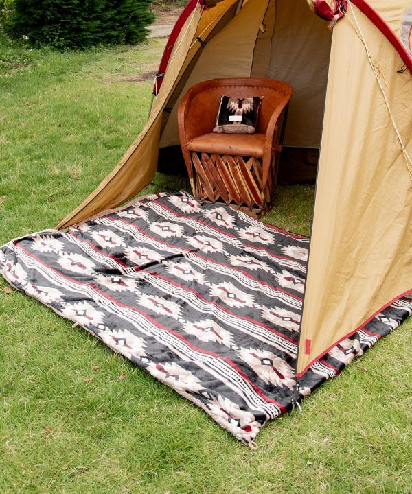 裏ボア】ブランケット XL（シングルサイズ）《NOMADY》(SAND