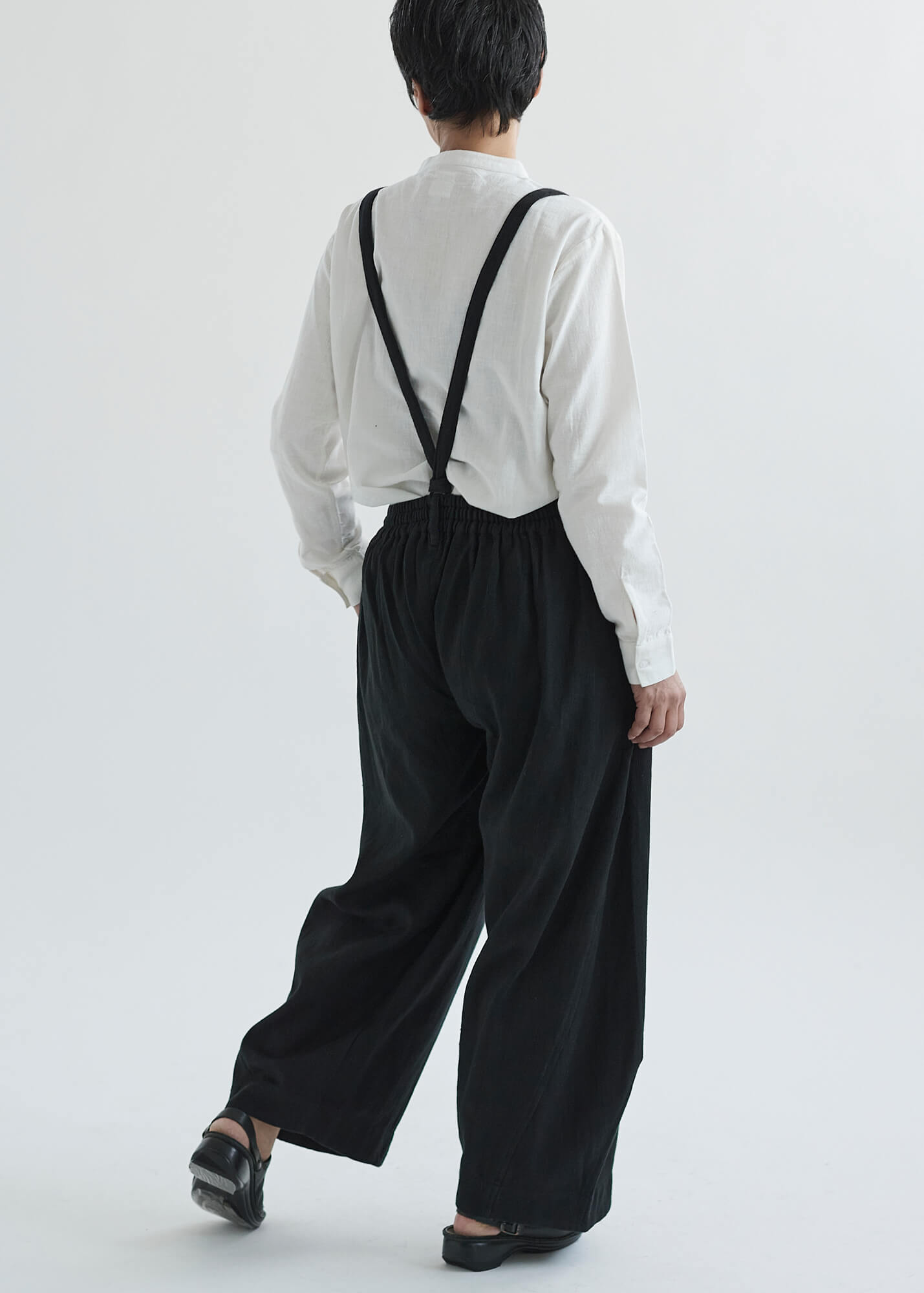 デニムカディサスペンダーワイドパンツ| CALICO キヤリコ：インド手