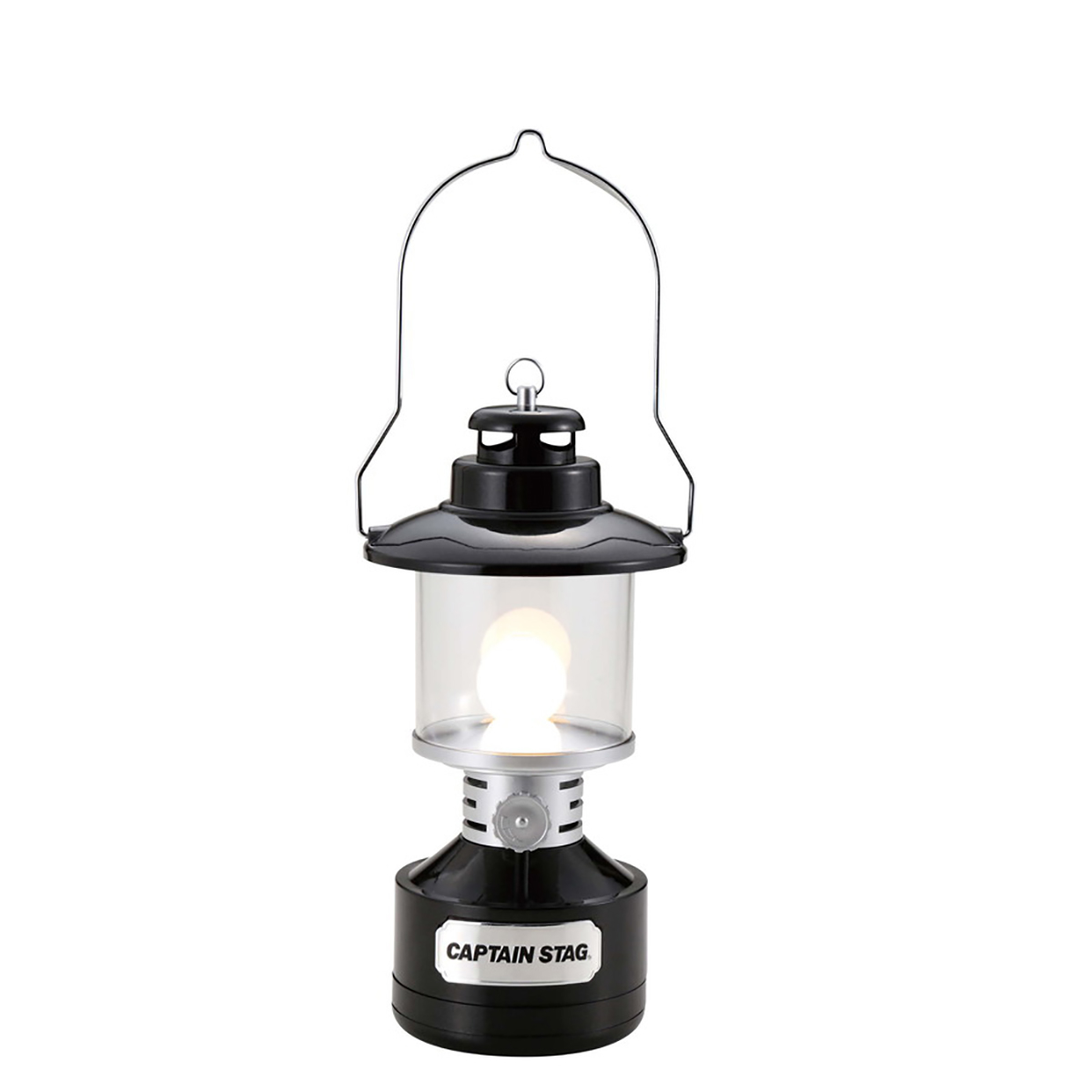 ツインライト LEDランタン＜ステンドグラス風シート付＞(ブラック