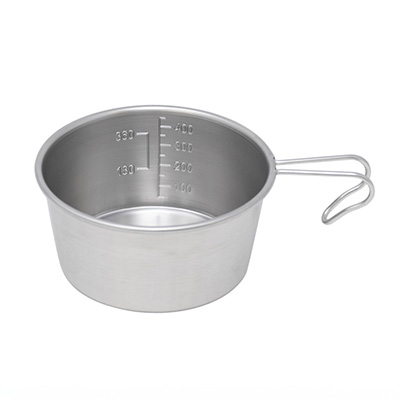 ステンレス ビッグシェラカップ630ml 螺旋仕上 - アウトドア・キャンプ