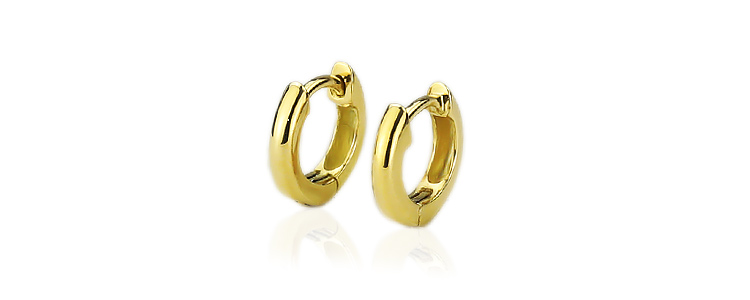 K18 中折れ式フープピアス(8mmラウンド)(sar8k) | フープピアス(地金