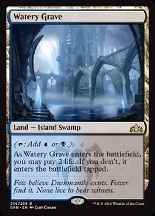EX+](FOIL)(プロモスタンプ)湿った墓/Watery Grave《英語》【GRN】