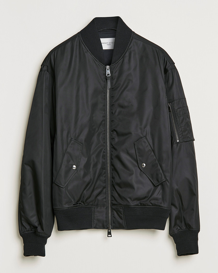 Maison Kitsuné Bomber Jacket Black at CareOfCarl.com
