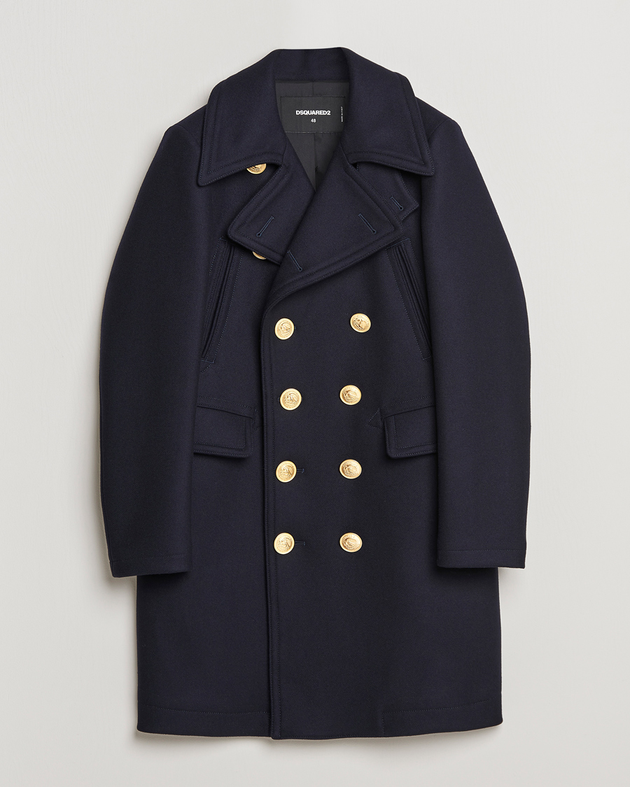 Dsquared2 Double Breasted Sailor Coat Navy at CareOfCarl.com