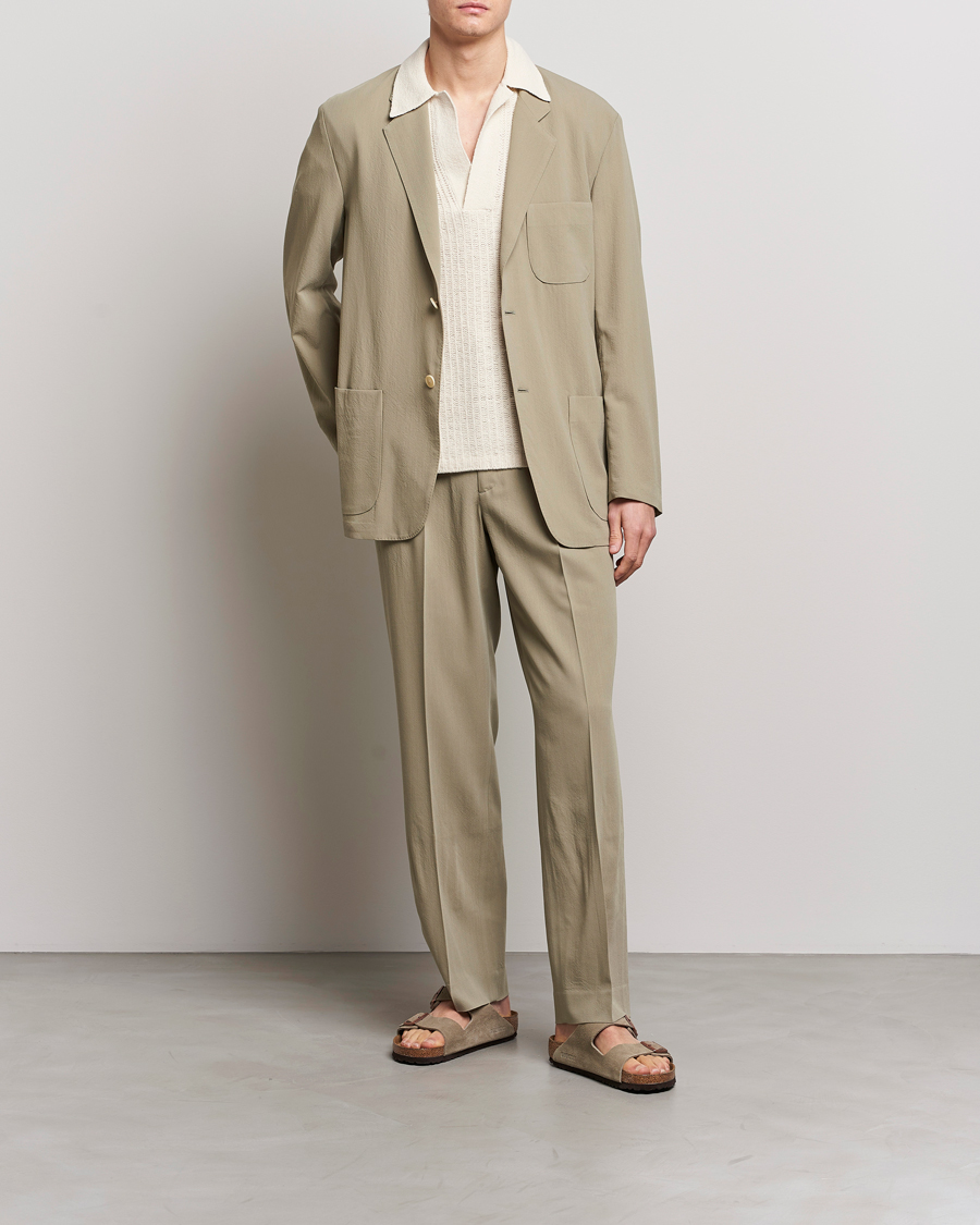 Auralee Viyella Wool Blazer Light Khaki at CareOfCarl.com