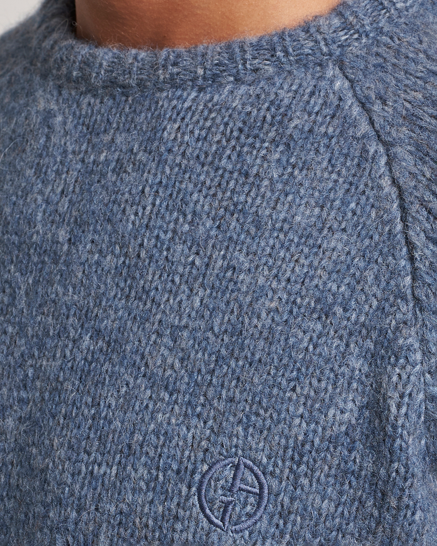 Giorgio Armani Alpaca Wool Sweater Light Blue at CareOfCarl.com