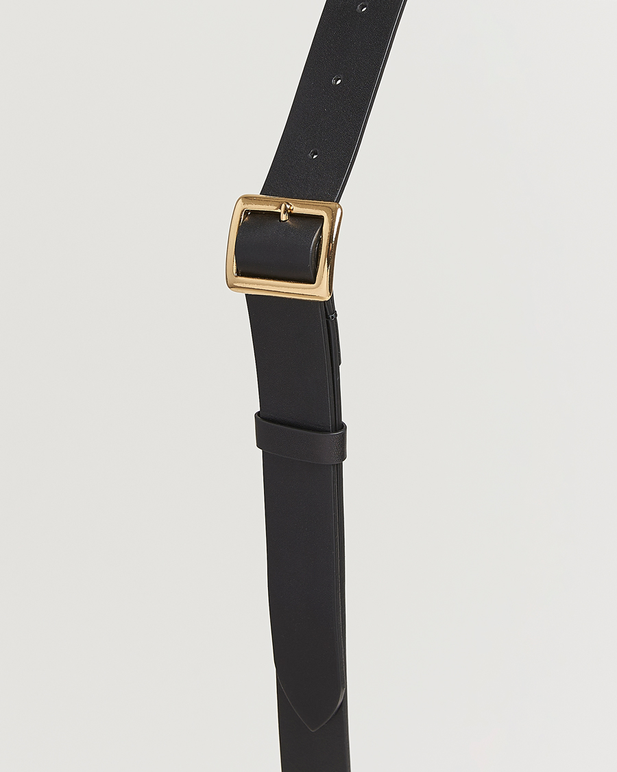 Auralee Leather Square Buckle Belt Black at CareOfCarl.com