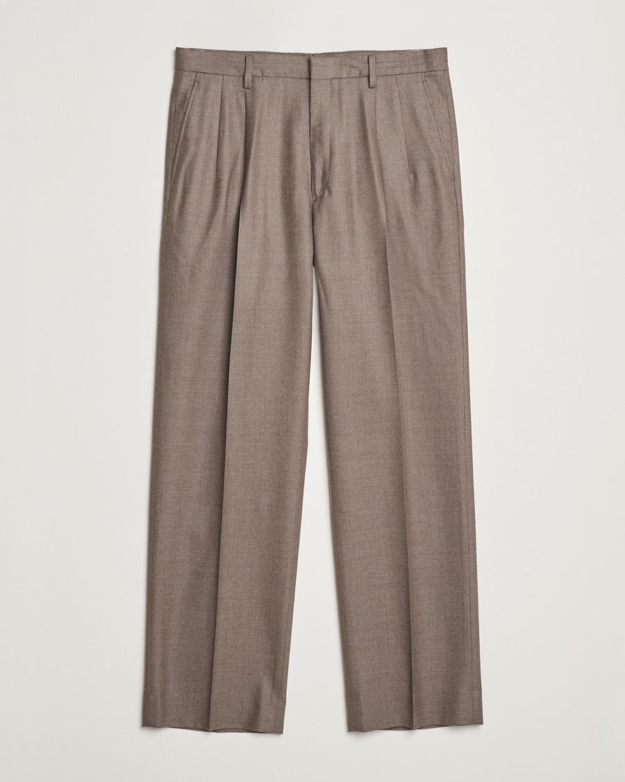 Auralee Superlight Wool Slacks Top Brown at CareOfCarl.com