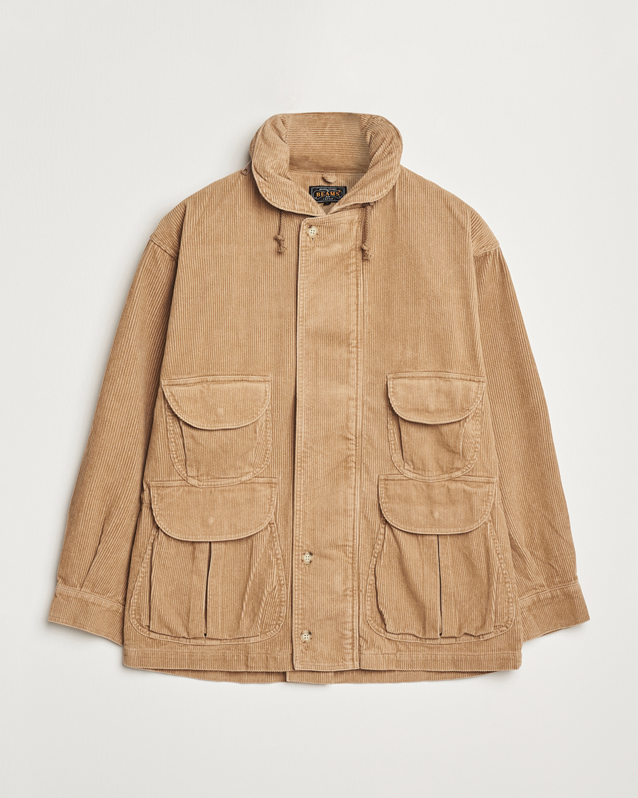 BEAMS PLUS Corduroy Field Coat Khaki at CareOfCarl.com