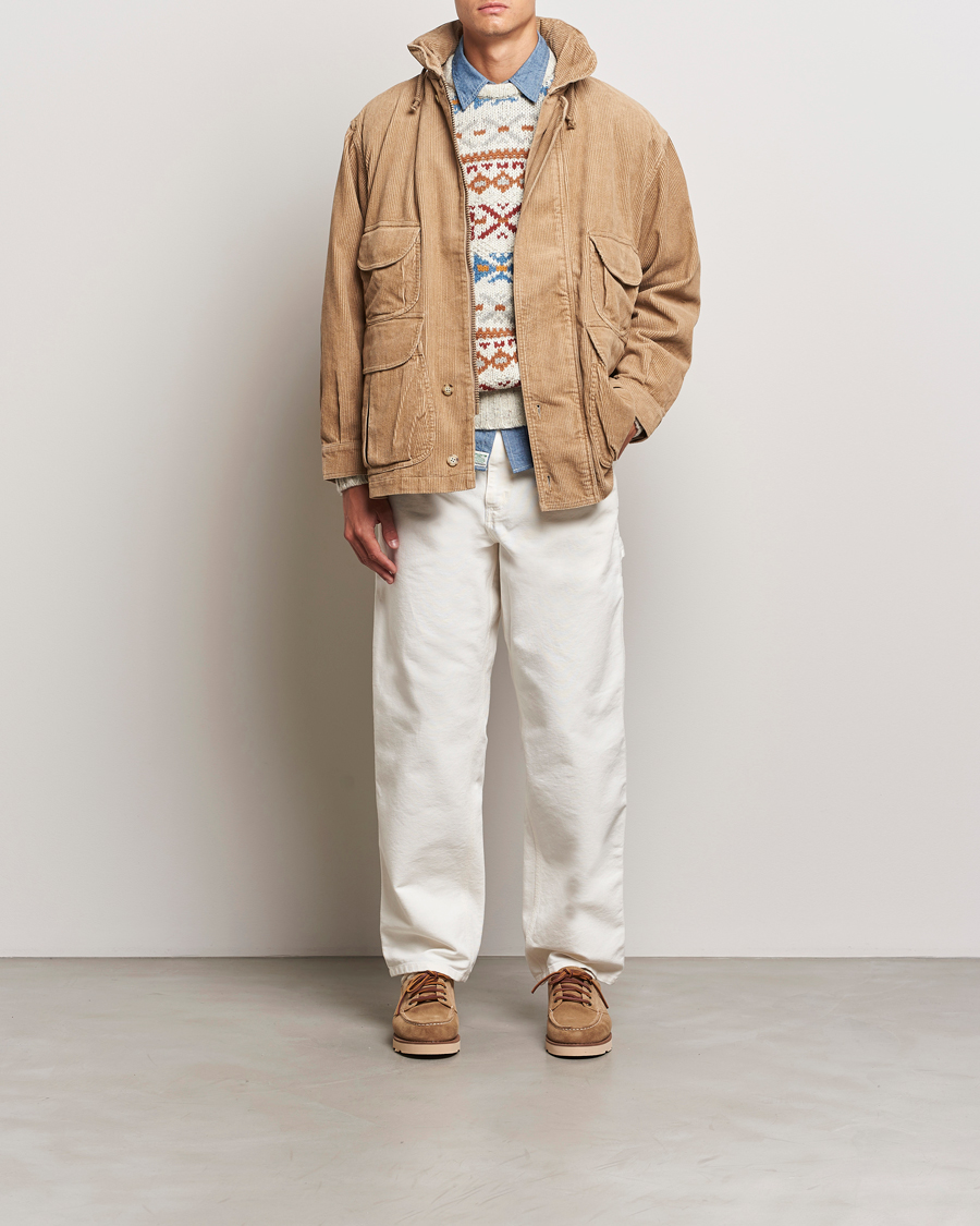 BEAMS PLUS Corduroy Field Coat Khaki at CareOfCarl.com
