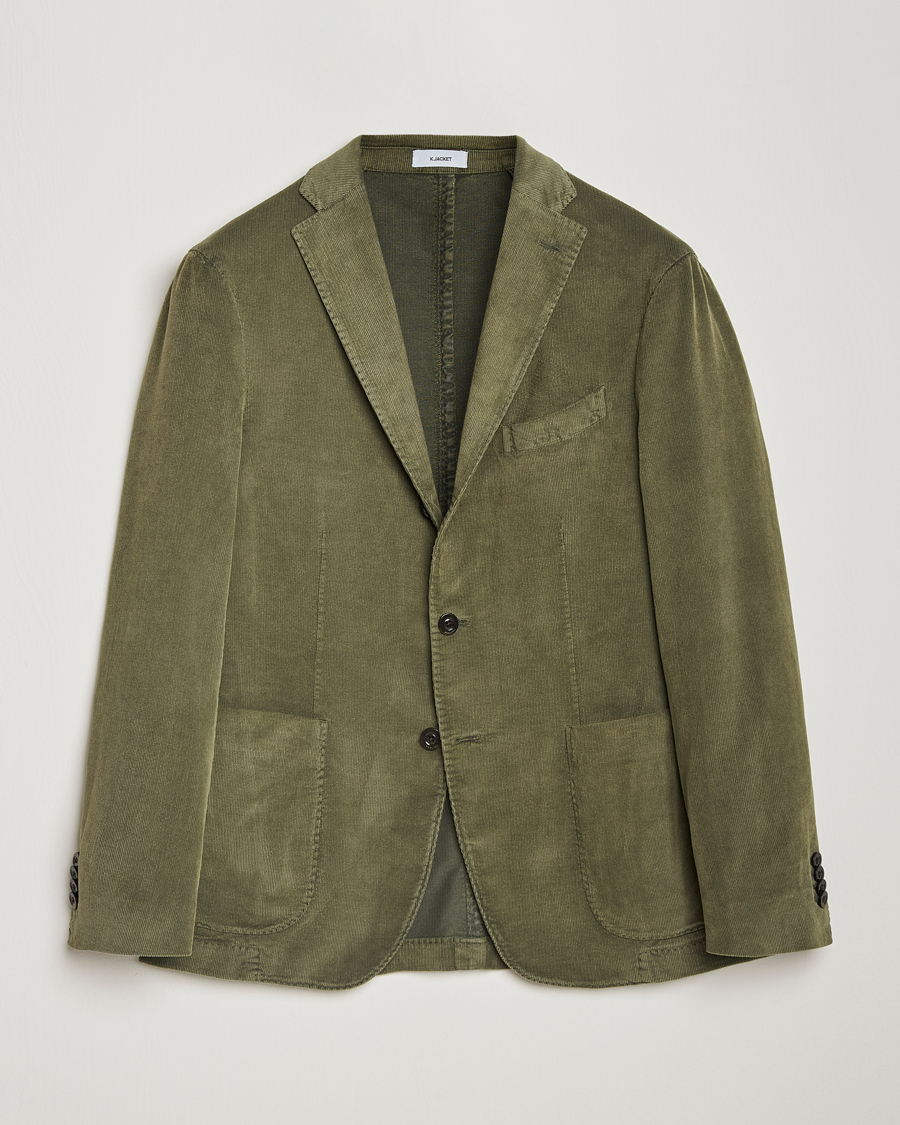 Boglioli K Jacket Corduroy Blazer Dark Green at CareOfCarl.com