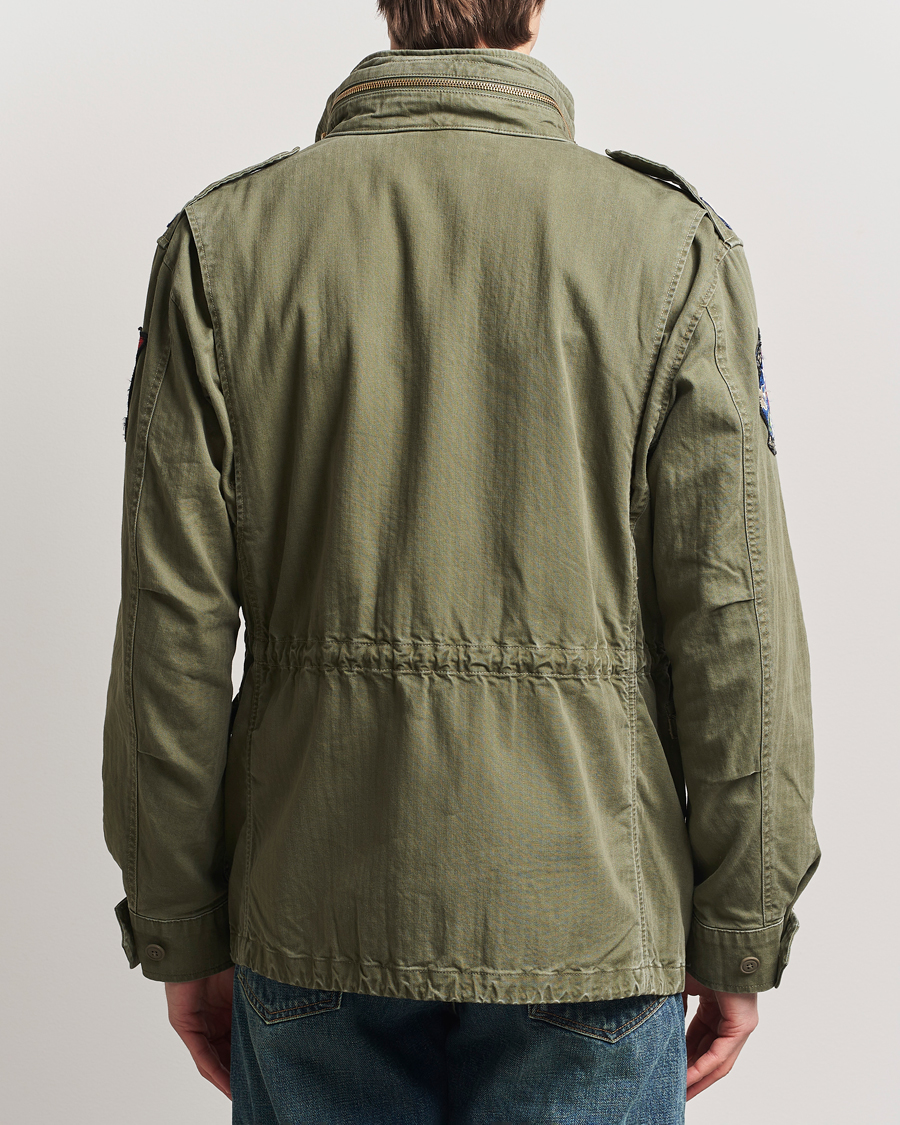 Polo Ralph Lauren Herringbone Field Jacket Olive Mountain at