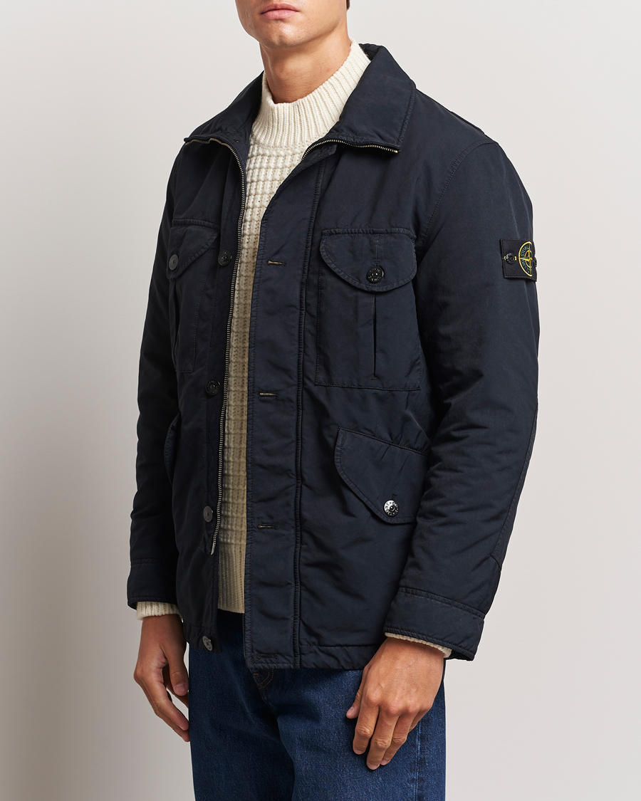 Stone Island David TC Field Jacket Navy Blue | Man - CareOfCarl.nl