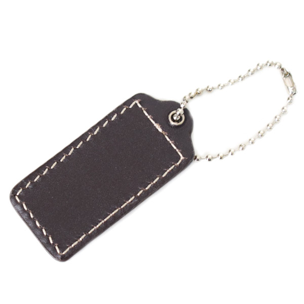 COACH】コーチ レザー ハングタグ ロゴ チャーム キーホルダー マルチ