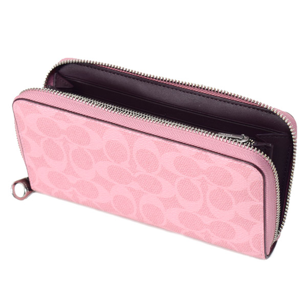 COACH】コーチ 長財布 コーティングキャンバス レザー シグネチャー