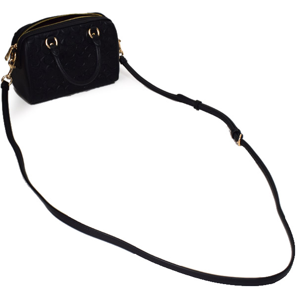 COACH】コーチ スムースカーフレザー シグネチャー 型押し ミニ