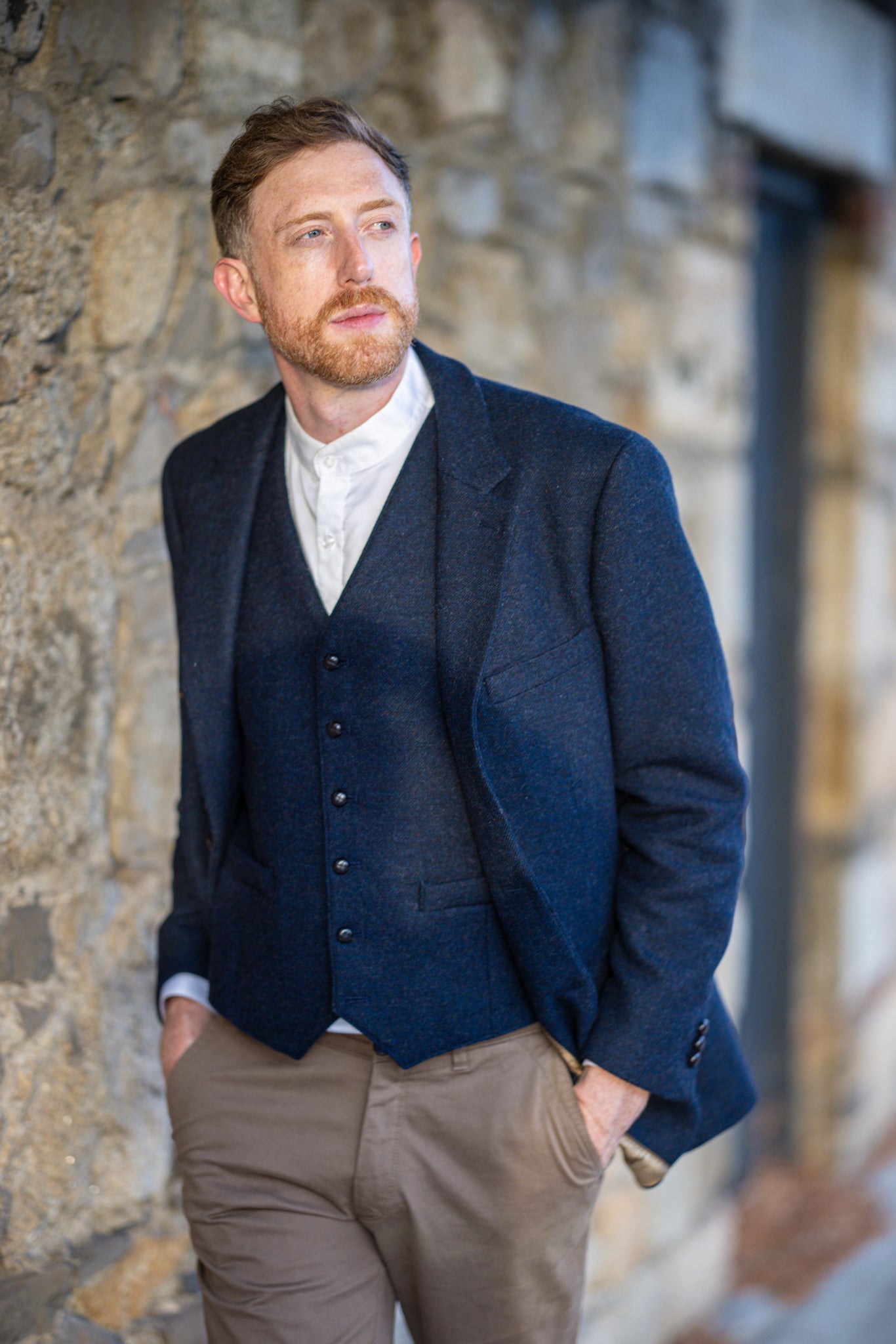 Navy Tweed Blazer - Men's Premium Sports Coat – Celtic Tweed